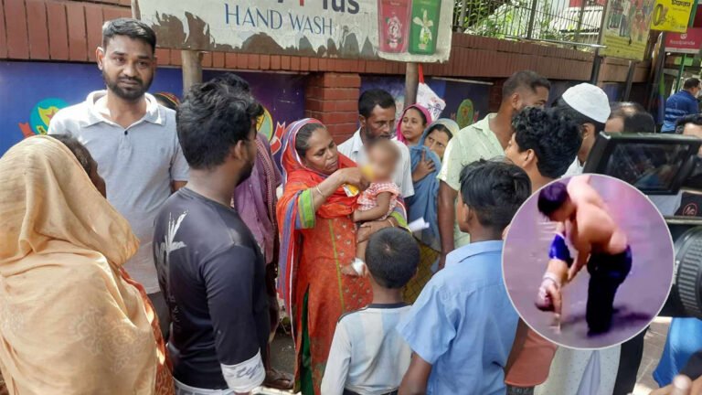 চোখের নিমেষে সব শেষ, অলৌকিকভাবে বেঁচে গেল সাত মাসের শিশুটি চোখের নিমেষে সব শেষ, অলৌকিকভাবে বেঁচে গেল সাত মাসের শিশুটি