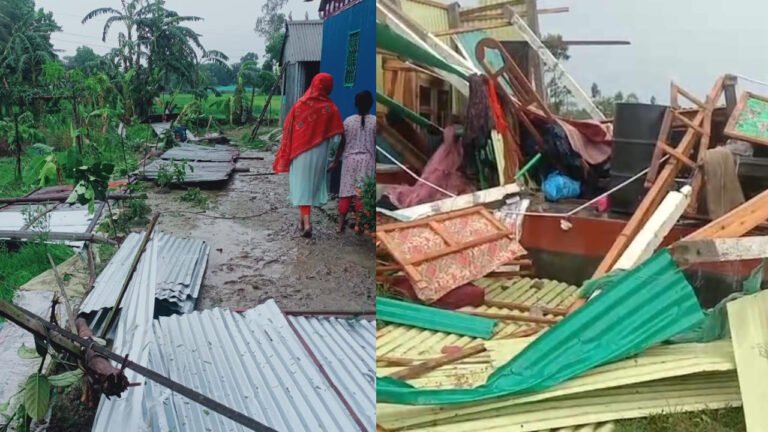 ব্রাহ্মণবাড়িয়ায় কালবৈশাখী ঝড়ের আঘাতে বিধ্বস্ত ৩০টিরও বেশি ঘরবাড়ি
